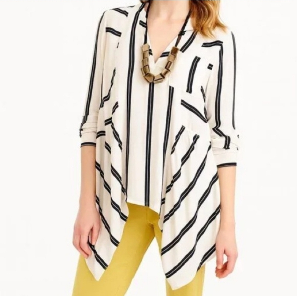 ANTHROPOLOGIE (MAEVE) Striped Lainey Popover Tunic Top Size 0